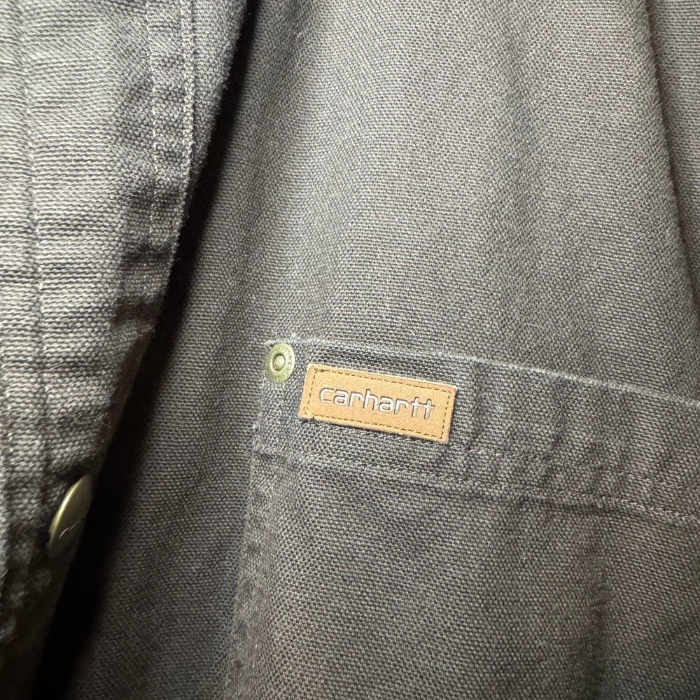 Carhartt Duck Flannel Lined Canvas VINTAGE Work Jacket - Picture 2 of 6